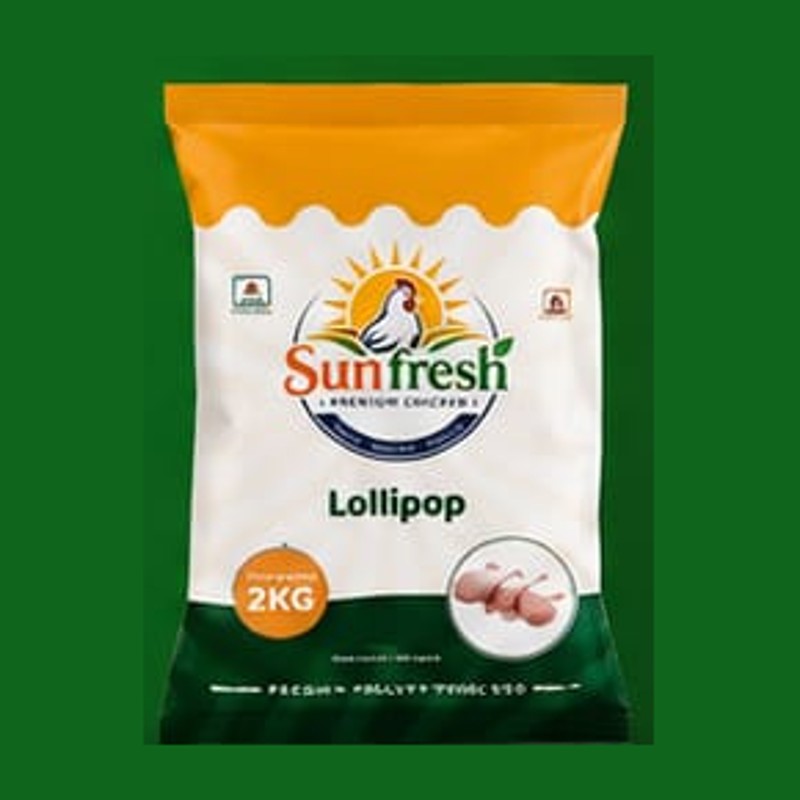 Lollipop — raw frozen chicken product