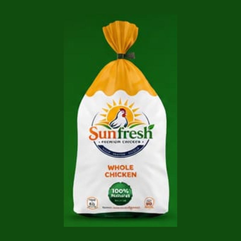 Whole Chicken — With Skin — raw frozen chicken product
